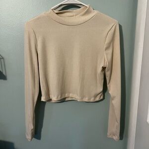 Cream Long Sleeve Women's Top